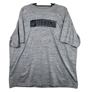 Texans NFL Team Apparel Performance T-Shirt Spacedye Gray with Graphic Size 2XL